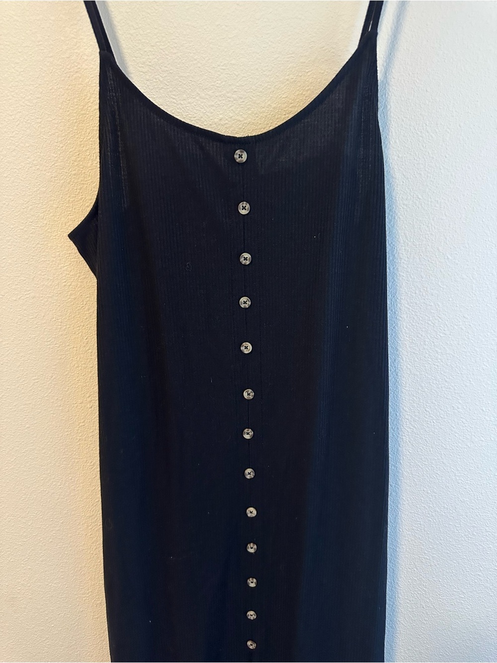 MUDD Black Button-Front Slip Dress Women's large - Picture 3 of 4
